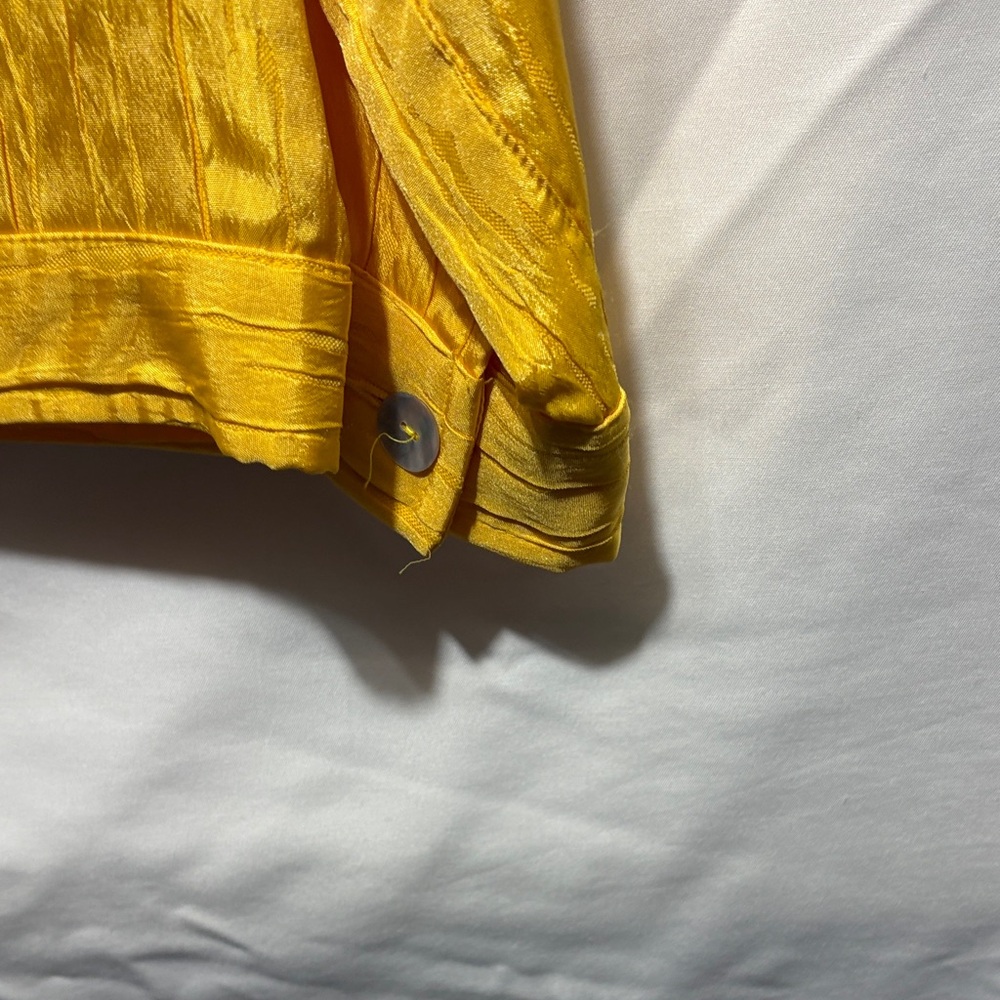 Ruby Rd. Textured Yellow Jean Jacket - image 5